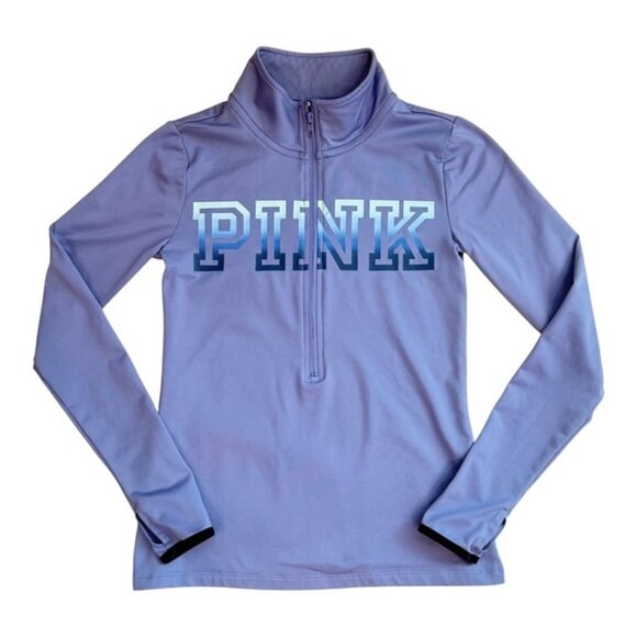 VS Pink Ultimate Half Zip Pullover Jacket, Small, Purple, EUC! - Picture 1 of 7